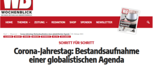 Wochenblick: Corona als "globalistische Agenda"