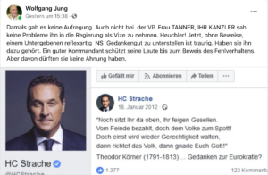 Wolfgang Jung klaut von SdR (Strache-Screenshot von SdR 13.9.2018)