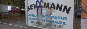 Banner Fa. Beissmann in Retz (© privat)