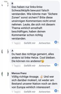 Kommentare zu Reinhard Bösch auf dessen FB-Account