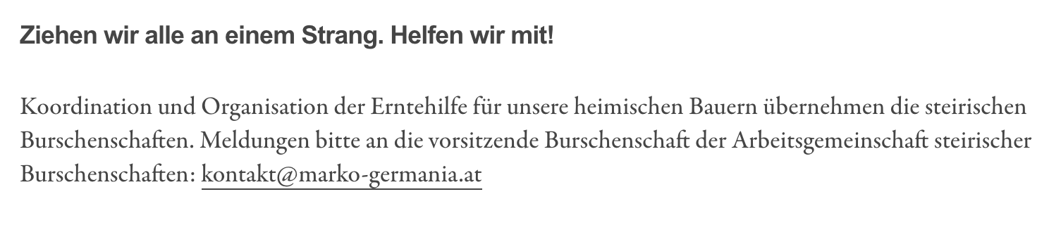 "Koordination und Organisation" übernehmen die steirischen Burschenschaften