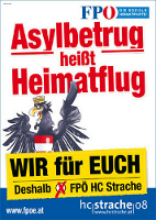 FPÖ-Plakat: Asylbetrug heißt Heimatflug