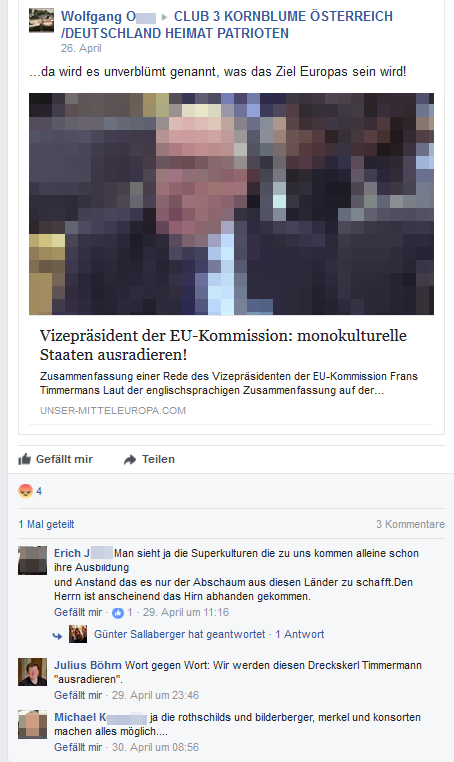 Frans Timmermans, Vizepräsident der Europäischen Kommission, wird laut Böhm "ausradiert" werden...