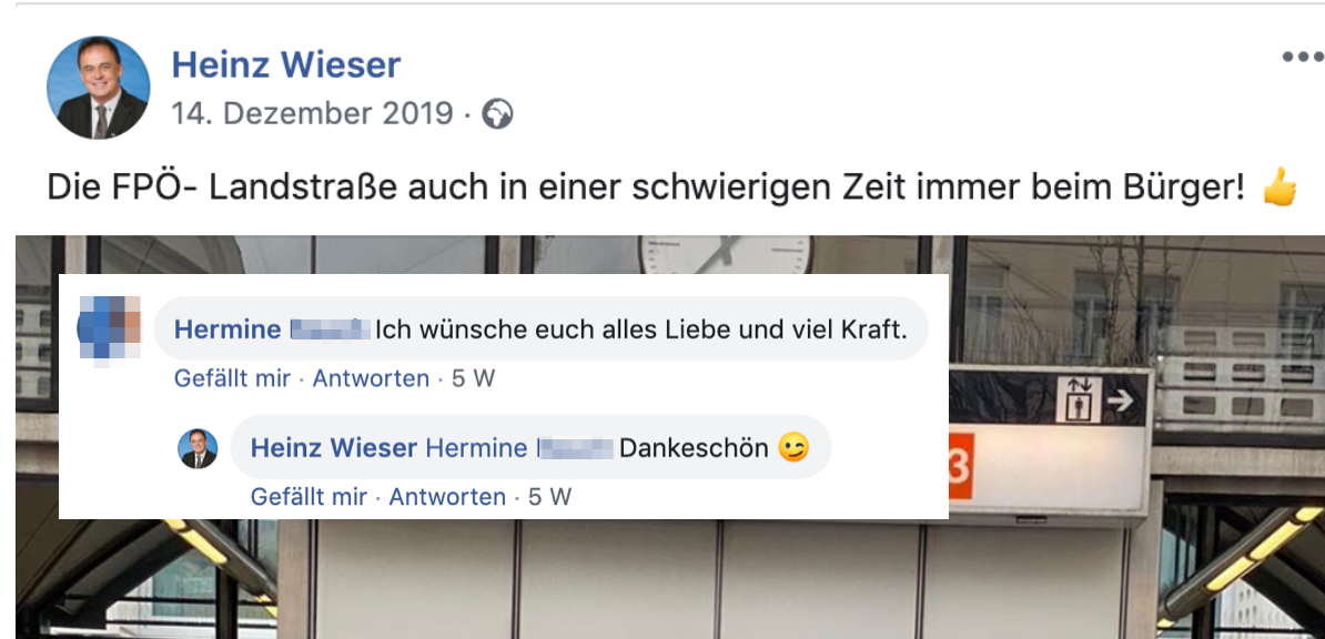 Heinz Wieser: "Die FPÖ-Landstraße auch in einer schweirigen Zeit immer beim Bürger!"