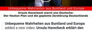 Holocaustleugnerin Ursula Haverbeck zum Hooton-Plan (Screenshot Facebook)