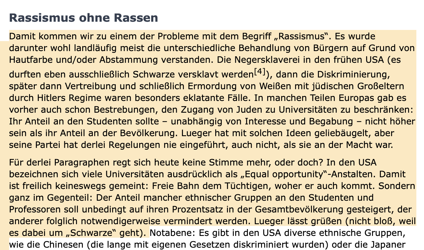 Lothar Höbelts "Rassismus ohne Rassen"