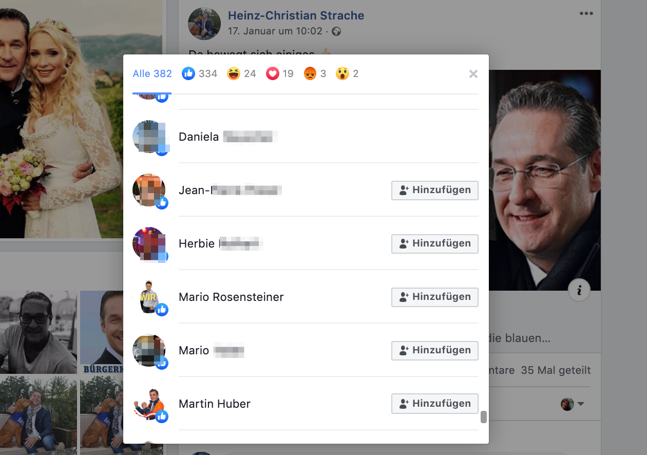 Like für Strache/DAÖ: Mario Rosensteiner und Martin Huber