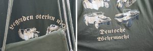 T-Shirt zum Verkauf: "Legenden sterben nicht â€“ Deutsche Wehrmacht" (Â© SdR)