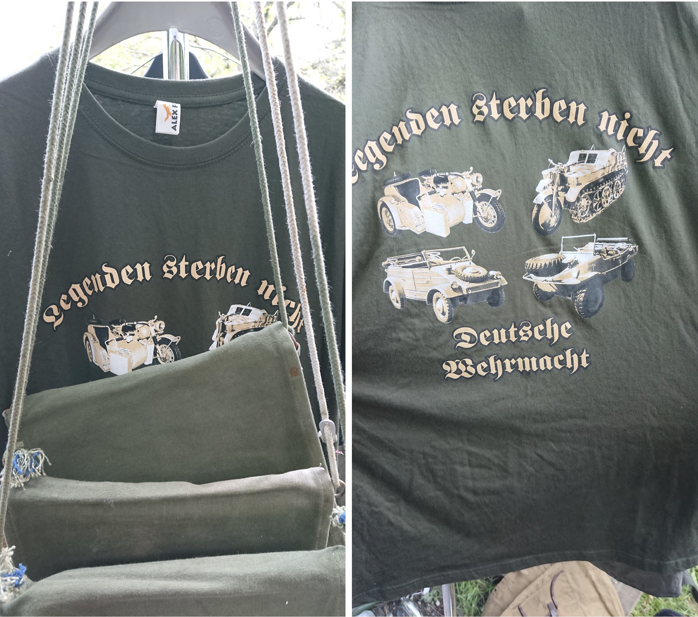 T-Shirt zum Verkauf: "Legenden sterben nicht â€“ Deutsche Wehrmacht" (Â© SdR)