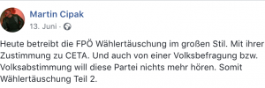 Martin Cipak Ã¼ber seine Ex-Partei