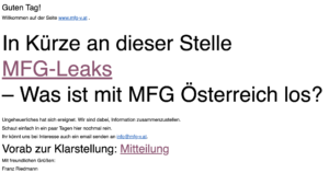 Ankündigung von "MFG-Leaks"