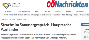 Oberösterreichische Nachrichten: Faktencheck Strache Sommergespräch 2015