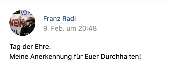 Radl zum "Tag der Ehre" Budapest 2020 (Screenshot vk.com)