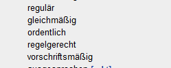 Übersetzung "regular" (https://www.dict.cc/englisch-deutsch/regular.html)