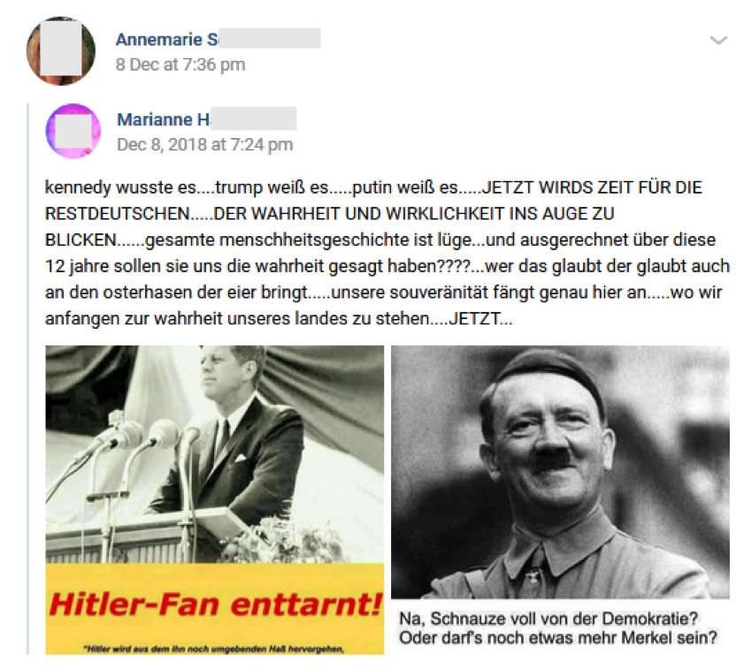 S. teilt "gesamte menschheitsgeschichte ist lüge...und ausgerechnet über diese 12 jahre sollen sie uns die wahrheit gesagt haben????" (vk.com 8.12.18)