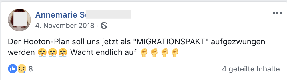 Hooton-Plan als Migrationspakt (FB 4.11.18)