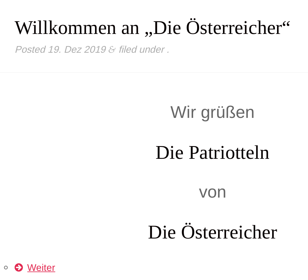 SdR-Umleitung von "Die Österreicher"