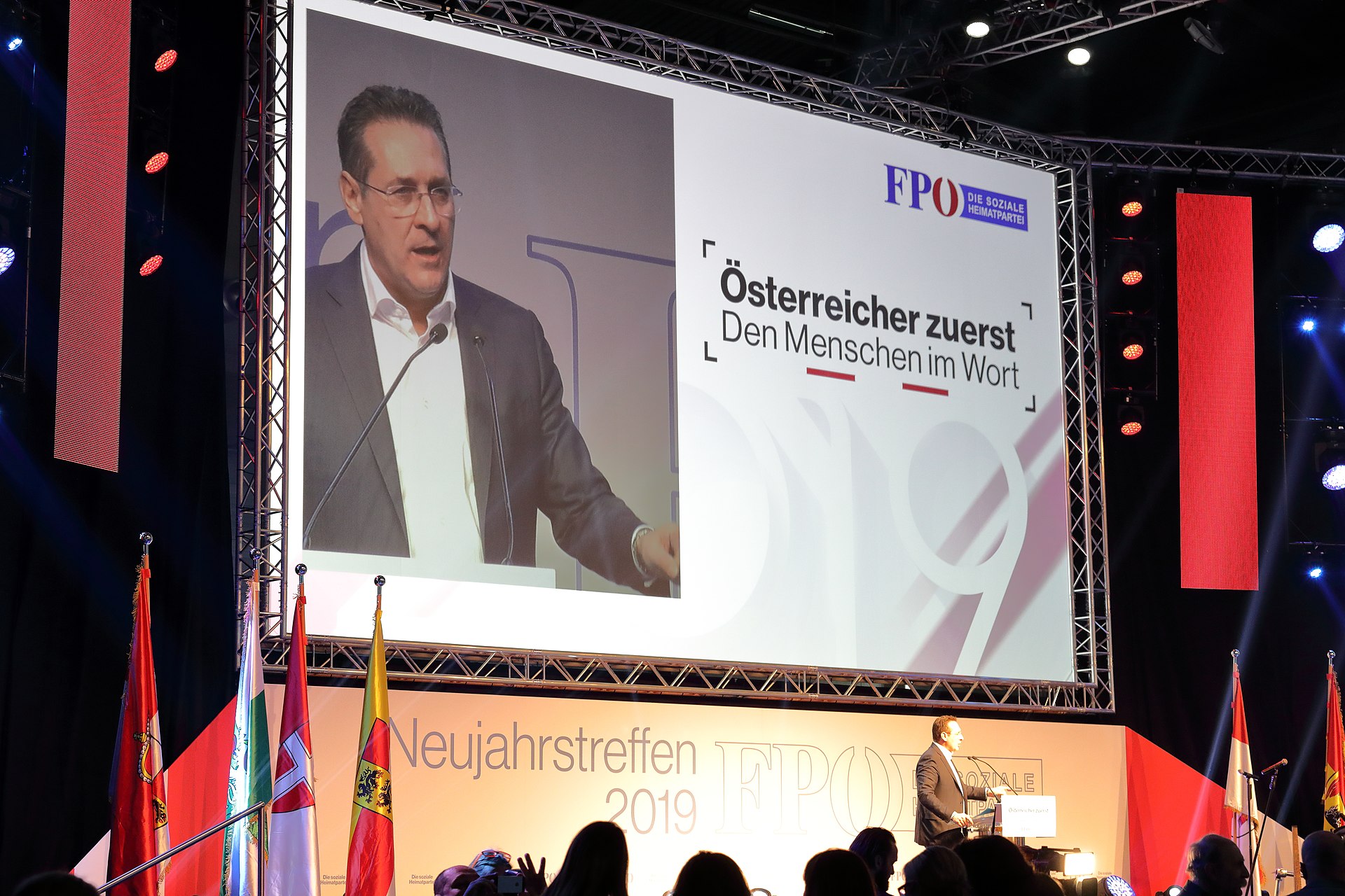 Heinz-Christian Strache bei seinem letzten FPÖ-Neujahrstreffen im Jänner 2019 (© Bwag/Wikimedia)