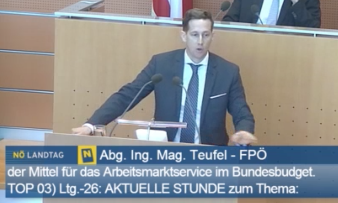 Reinhard Teufel im niederösterr. Landtag