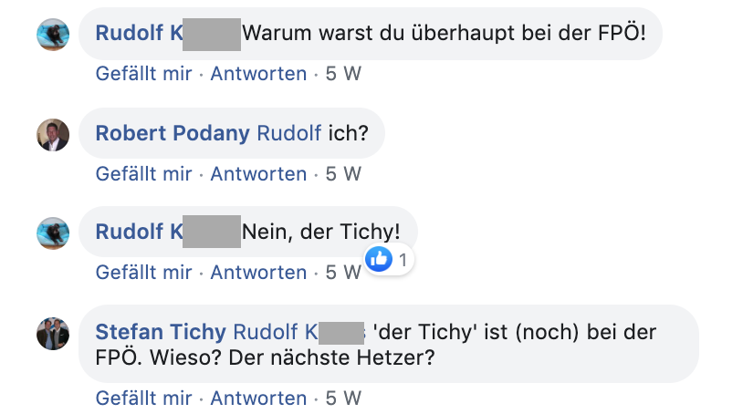 Tichy ist noch bei der FPÖ