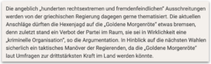 "unzensuriert" über "Golden Dawn" am 3.11.2013