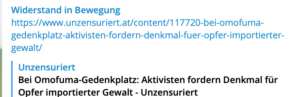 Identitärer Account "Widerstand in Bewegung" teilt Progandaartikel von "unzensuriert"