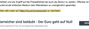 unzensuriert fordert auf, auf vk.com zu wechseln (Screenshot 26.9.18)
