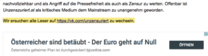 unzensuriert fordert auf, auf vk.com zu wechseln (Screenshot 26.9.18)