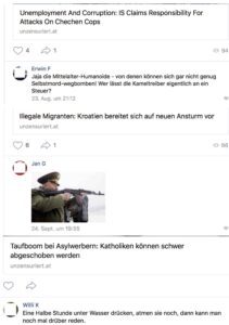 vk.com: Hasskommentare und Mordphantasien