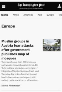 Washington Post zur Islamlandkarte